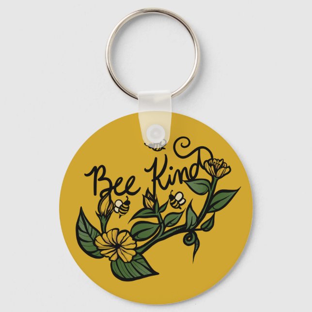 Bee Kind Key Ring (Front)