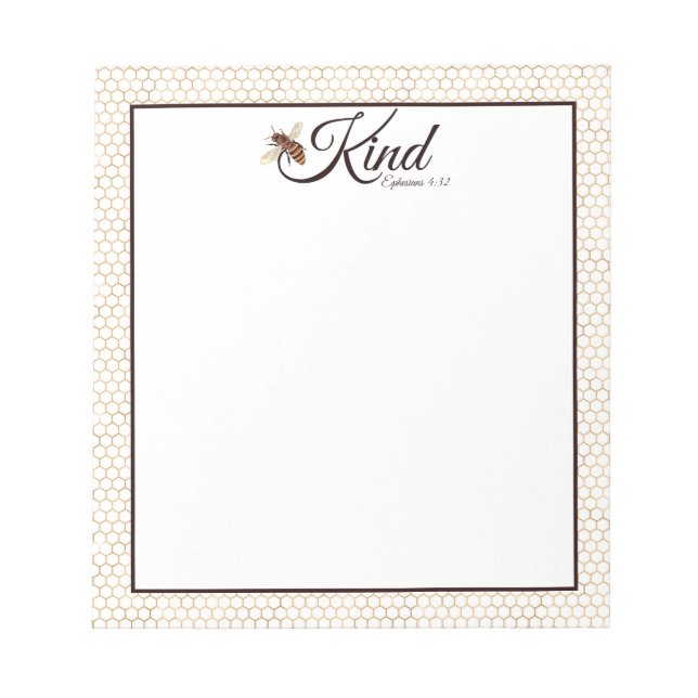 Bee kind   notepad (Front)