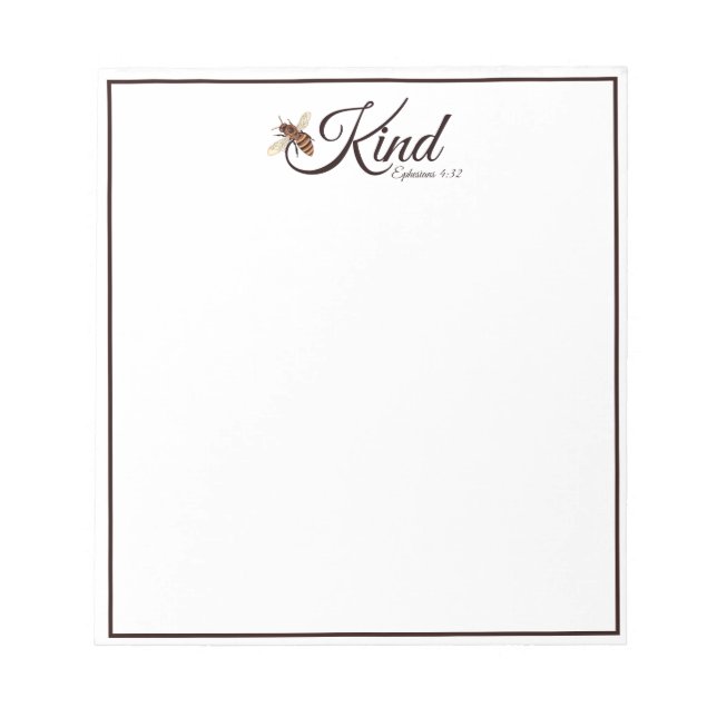 Bee kind   notepad (Front)