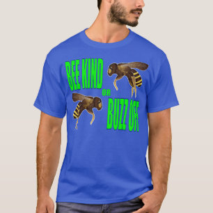 Bee Kind or Buzz Off Detailed Bees Lime Green Font T-Shirt