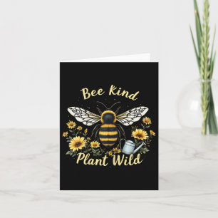 Bee Kind Plant Wild Environmental Protection Earth Card