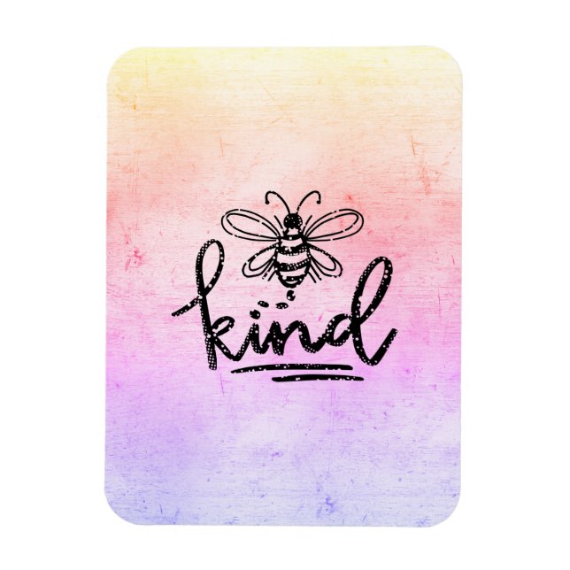 Bee Kind Rainbow Ombre Magnet (Vertical)