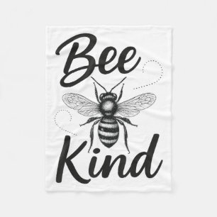 Bee Kind Sitive Quote Cute Funny Design For Kids Fleece Blanket