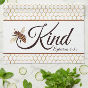 Bee kind tea towel