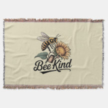 Bee Kind Throw Blanket