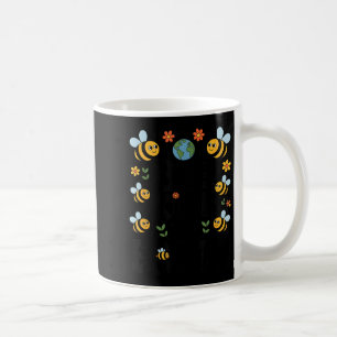Bee kind to earth - cute bees flowers planet kids coffee mug