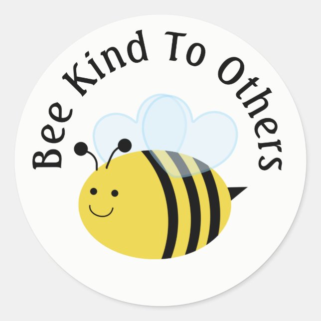 Bee Kind To Others Bumblebee Classic Round Sticker (Front)