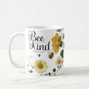 Bee Kind Vintage Botanical Illustration Classic  Coffee Mug
