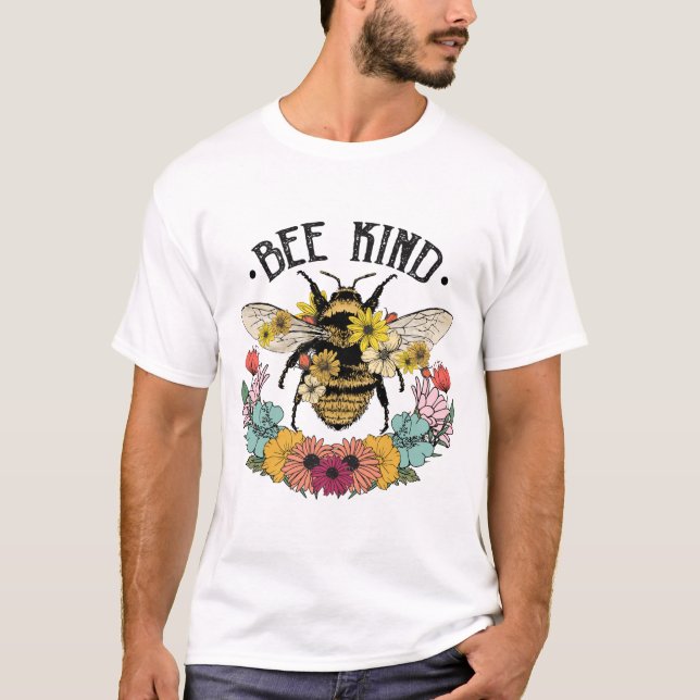 Bee Kind Wild Flower T-Shirt (Front)