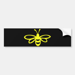 Bee (lemon coloured) bumper sticker