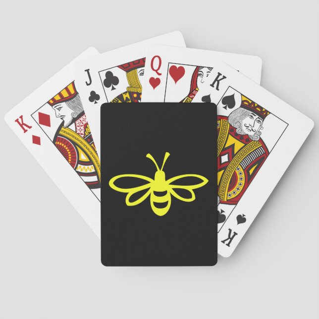 Bee (lemon coloured) playing cards (Back)