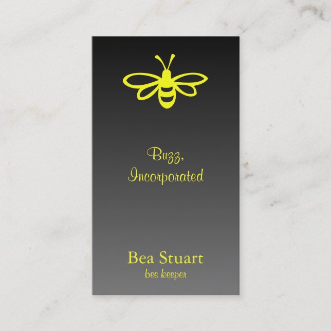 Bee [lemon] Gradient Business Card (Front)