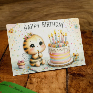 Bee-lightful Birthday Wishes Postcard