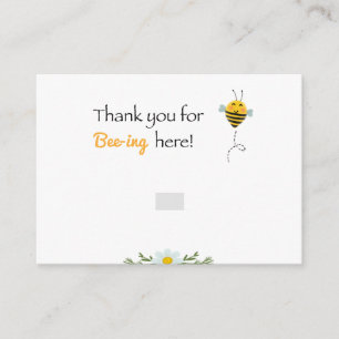 Bee Lip Balm Favour Tags Enclosure Card