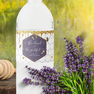 Bee-loved and Bee-youtiful Water Bottle Label 