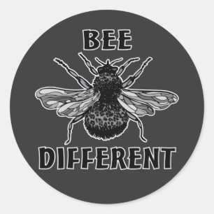 Bee Lovers Bee Different Stay Weird and Unique Ste Classic Round Sticker