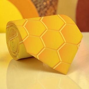 Bee Lovers Honeycomb Custom Necktie