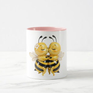 Bee loving couple mug