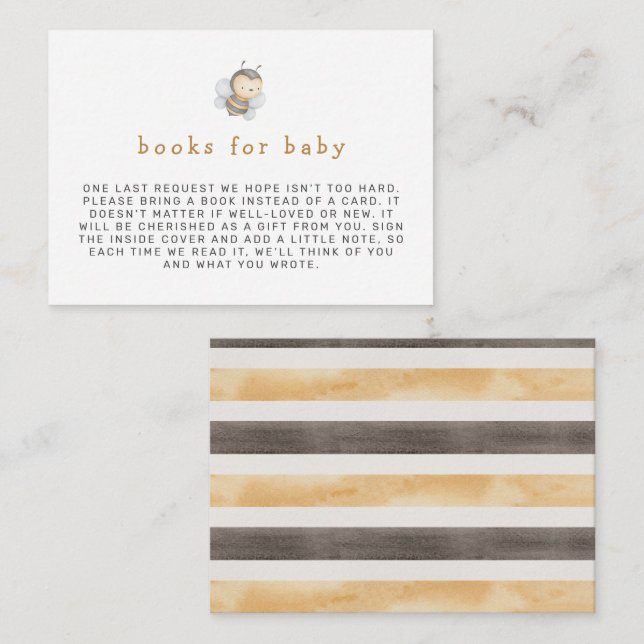 Bee Mama to Bee Books For Baby Enclosure Card (Front/Back)
