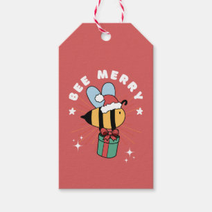 BEE MERRY CHRISTMAS  GIFT TAGS