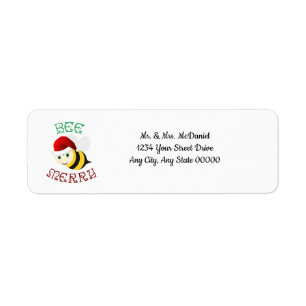 Bee Merry Return Address Label