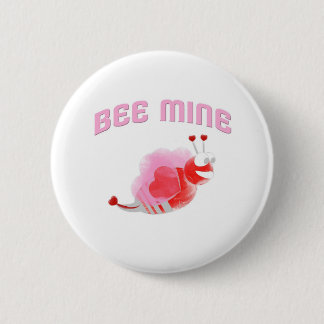 Bee Mine 6 Cm Round Badge