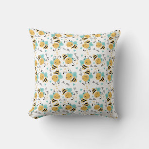 Bee Mine Bumblebee Pattern Cushion