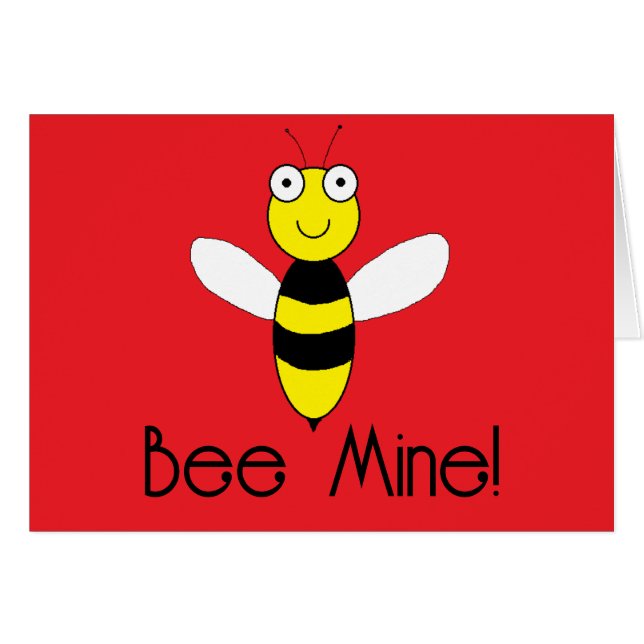 "Bee Mine!" Card (Front Horizontal)