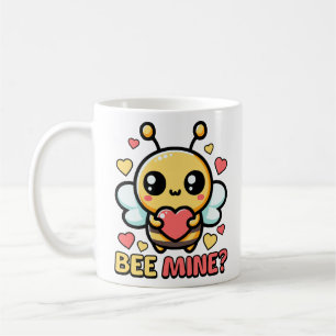 Bee Mine! Cute Bumble Be Pun Cartoon Coffee Mug