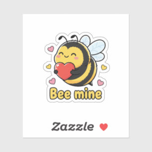 Bee Mine Cute Chubby Bumblebee Valentine Pun