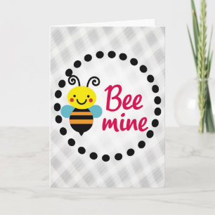 Bee Mine Cute Valentines Card