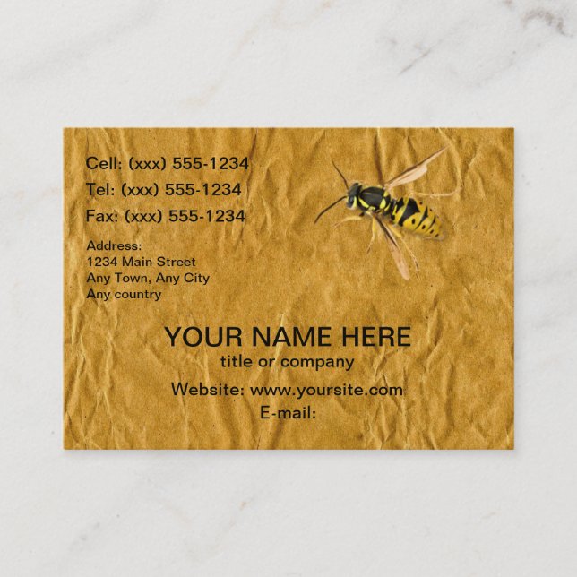 BEE MINE (exterminators / pest control) ~ Business Card (Front)