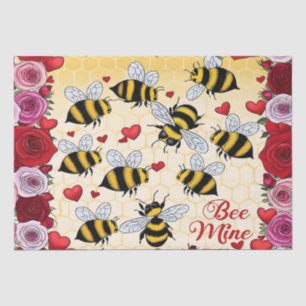 Bee Mine Floral Love Frame Tissue Paper