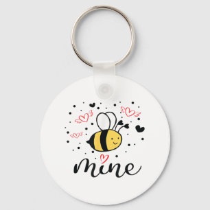 Bee Mine Girls Valentines Day Shirt Valentine Gift Key Ring