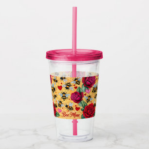 Bee Mine Golden Honey Acrylic Tumbler