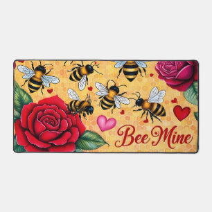 Bee Mine Golden Honey Love Desk Mat