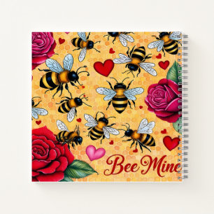 Bee Mine Golden Honey Love Notebook