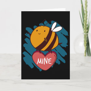 Bee Mine Insect Love Happy Valentine's Day Wife Hu Card
