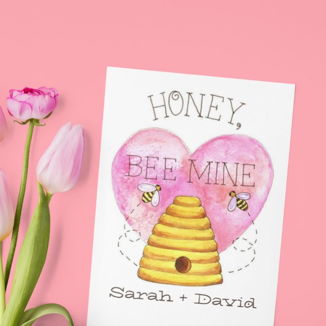 Bee Mine Personalised Valentine's Day Card (Creator Uploaded)
