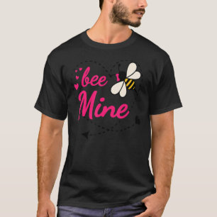 Bee Mine Pink Heart and Honey Bee Valentine T-Shirt