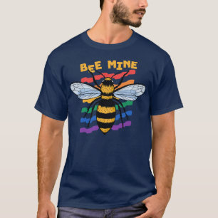 Bee Mine Rainbow Valentine Bee T-Shirt