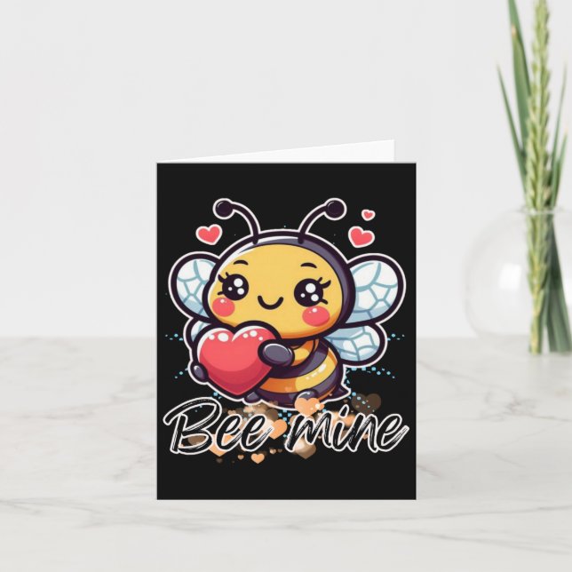 Bee Mine Sticker  Card (Front)
