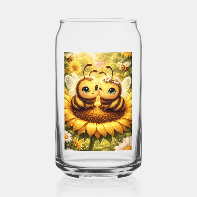 BEE Mine Sunflower Can Glass (Back)