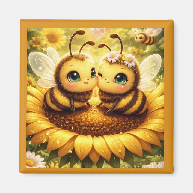 BEE Mine Sunflower Magnet (Front)