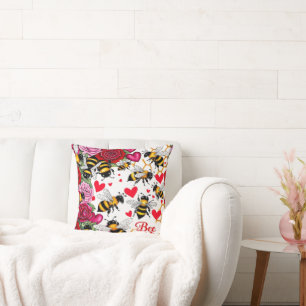 Bee Mine Sweet Honeycomb Blooms Cushion