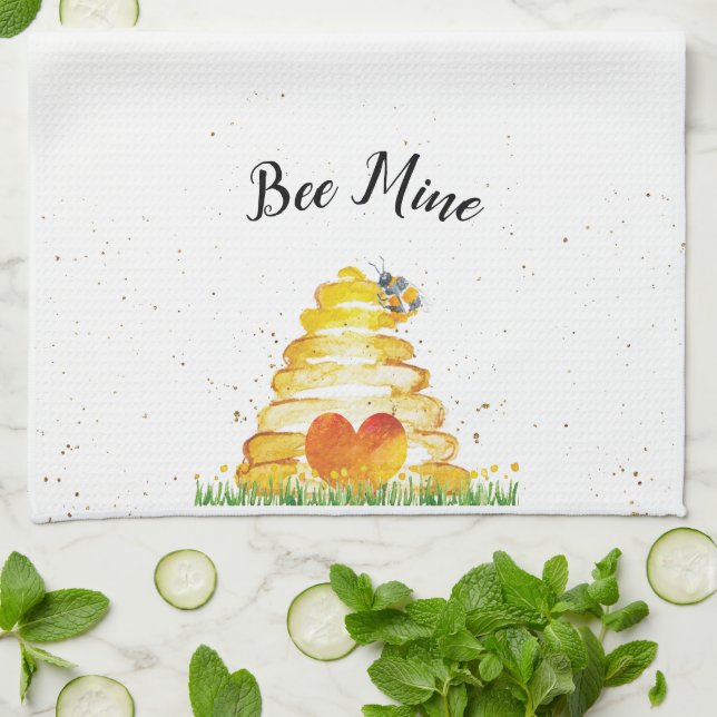 Bee Mine Tea Towel (Folded)