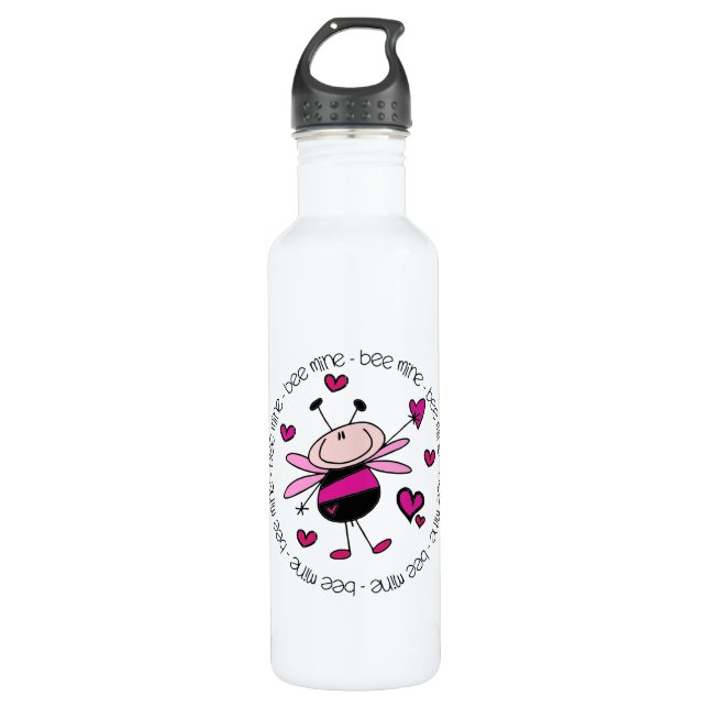 Bee Mine Valentine 710 Ml Water Bottle (Front)