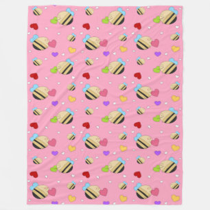 Bee Mine Valentine Fleece Blanket