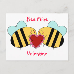 Bee Mine Valentine Holiday Postcard