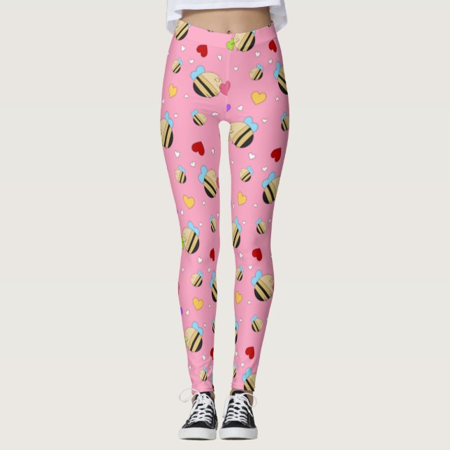 Bee Mine Valentine Leggings (Front)